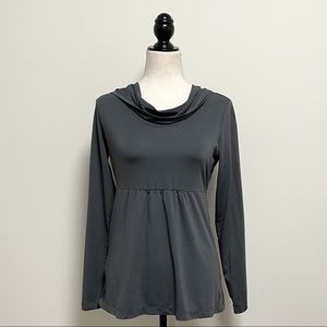 ISIS Cowl Neck Hooded Empire Waist Stretch Pocket